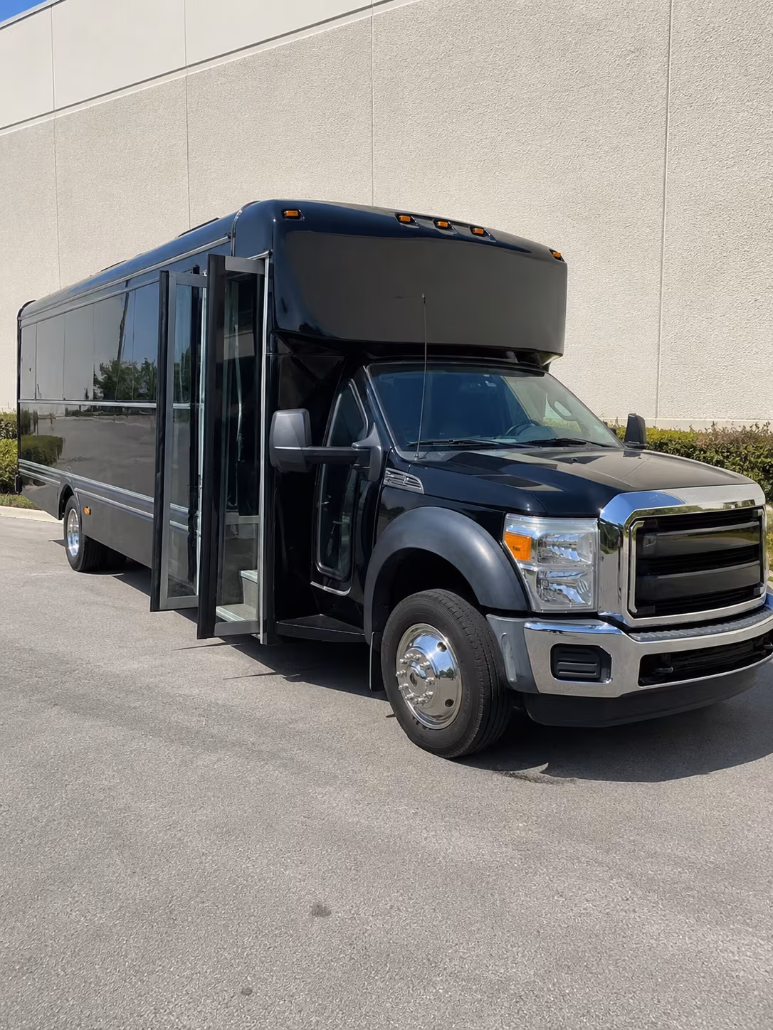 Passenger seating aboard a party bus rental serving Long Beach
