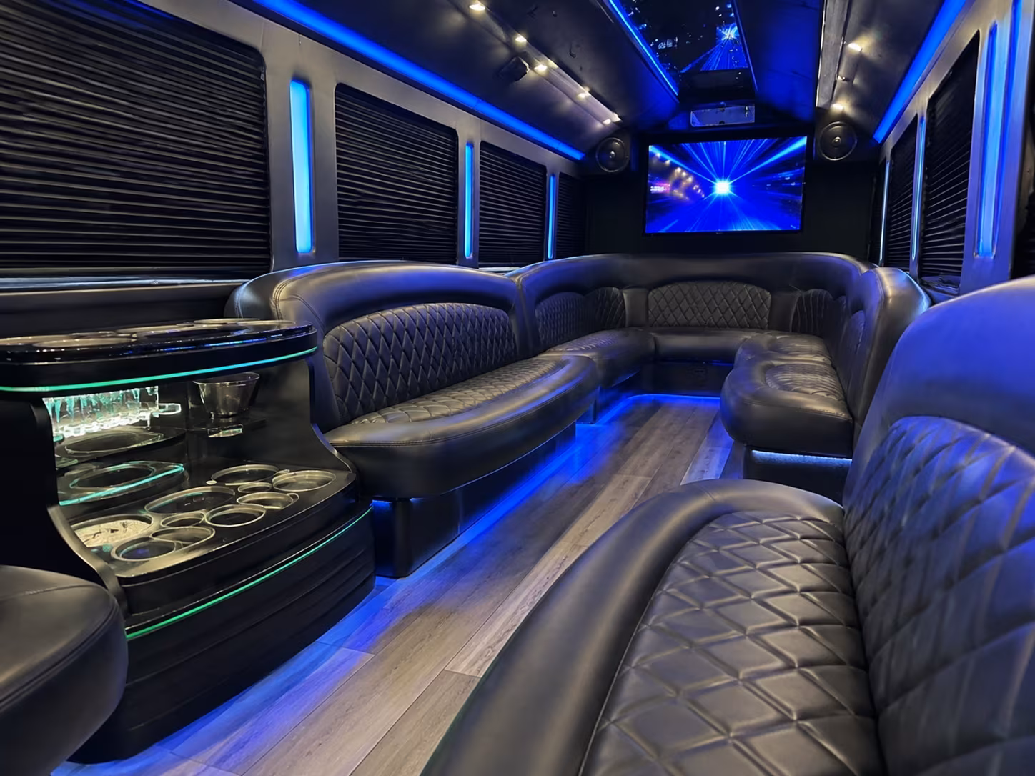 Long Beach Concert & Music Festival Transportation party bus exterior