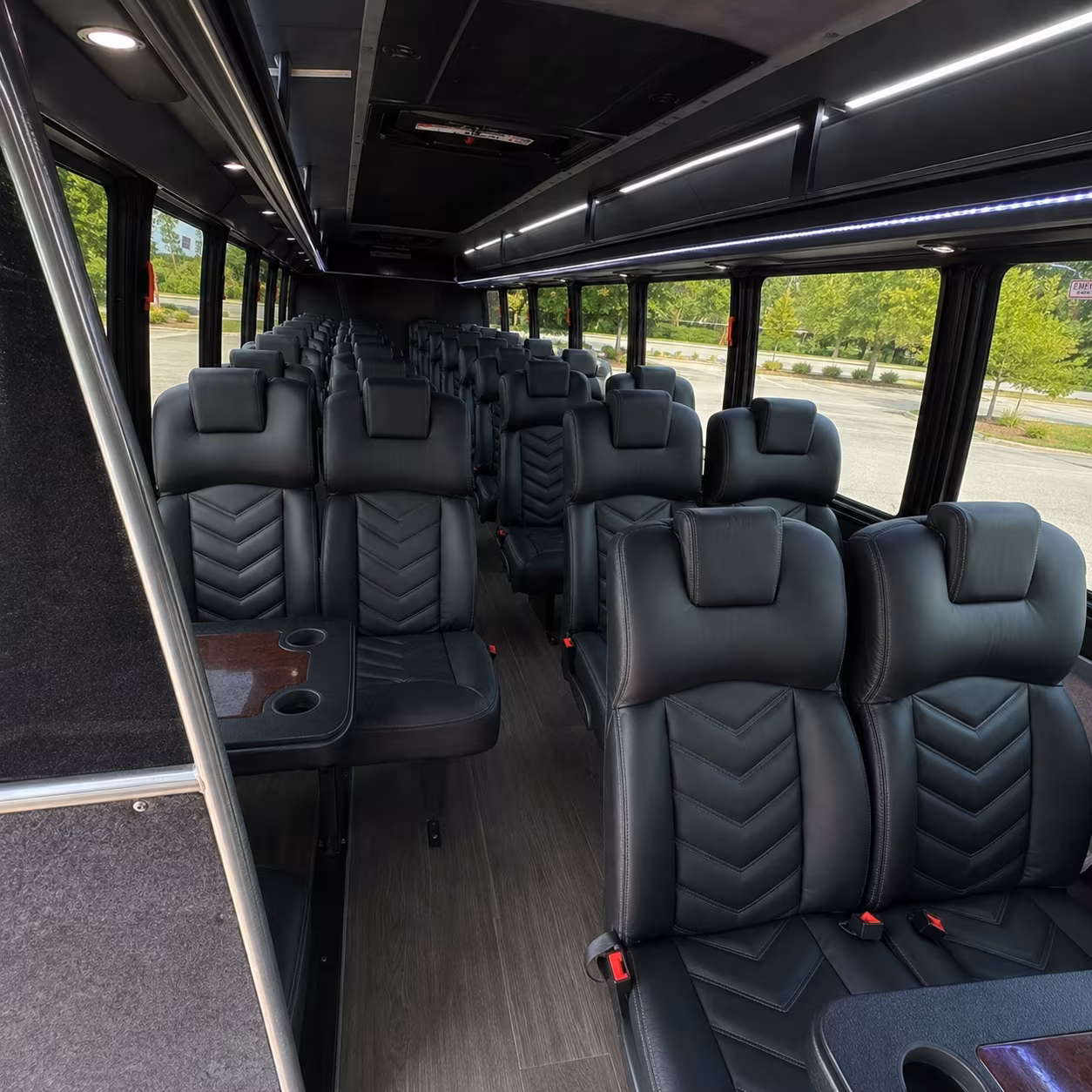 Long Beach Corporate Transportation party bus exterior