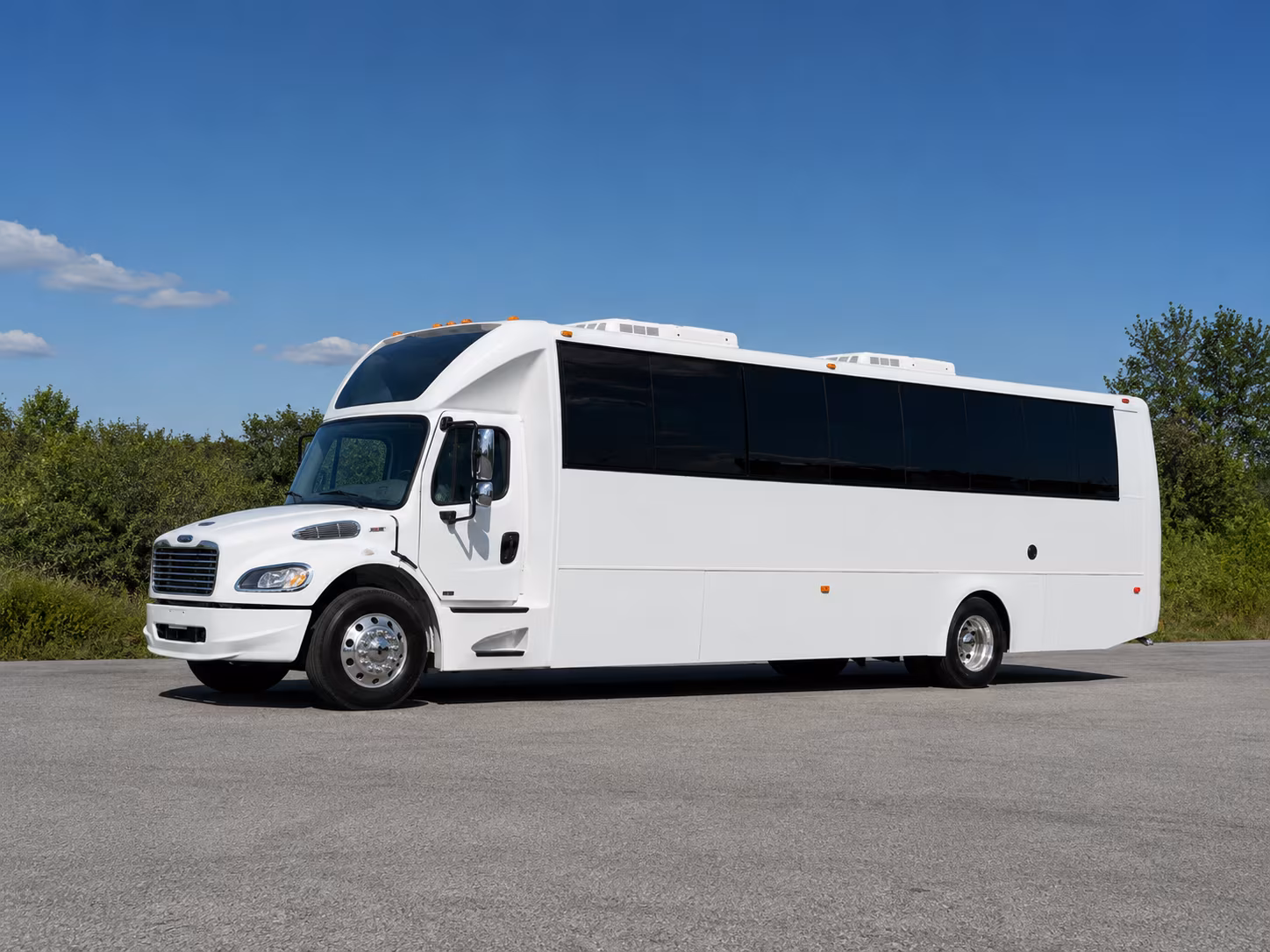 Long Beach Private Event Transportation party bus exterior
