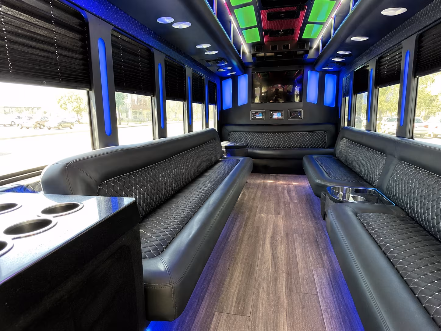 Long Beach Prom & Homecoming Transportation party bus exterior