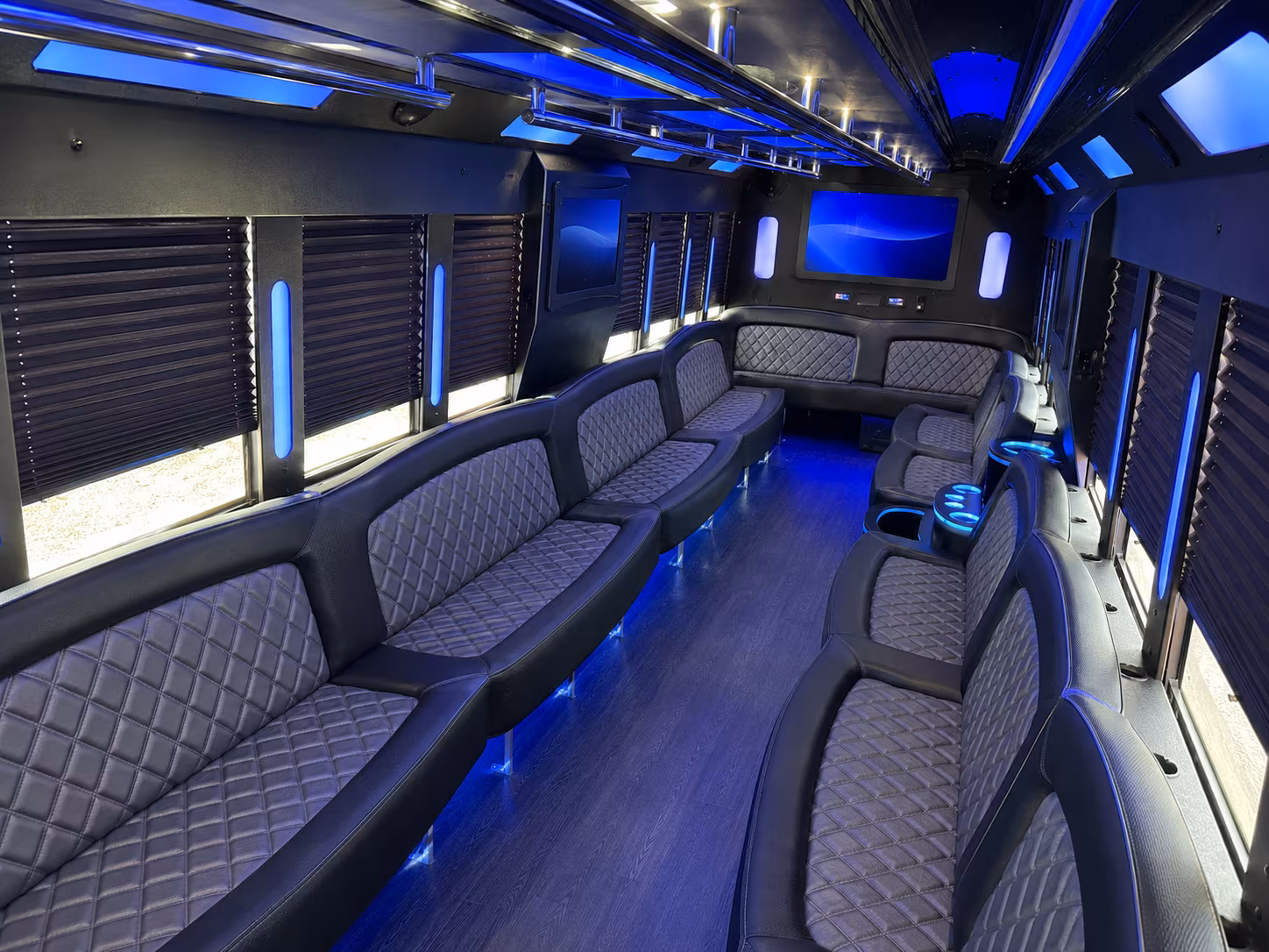 Long Beach Prom & Homecoming Transportation party bus exterior