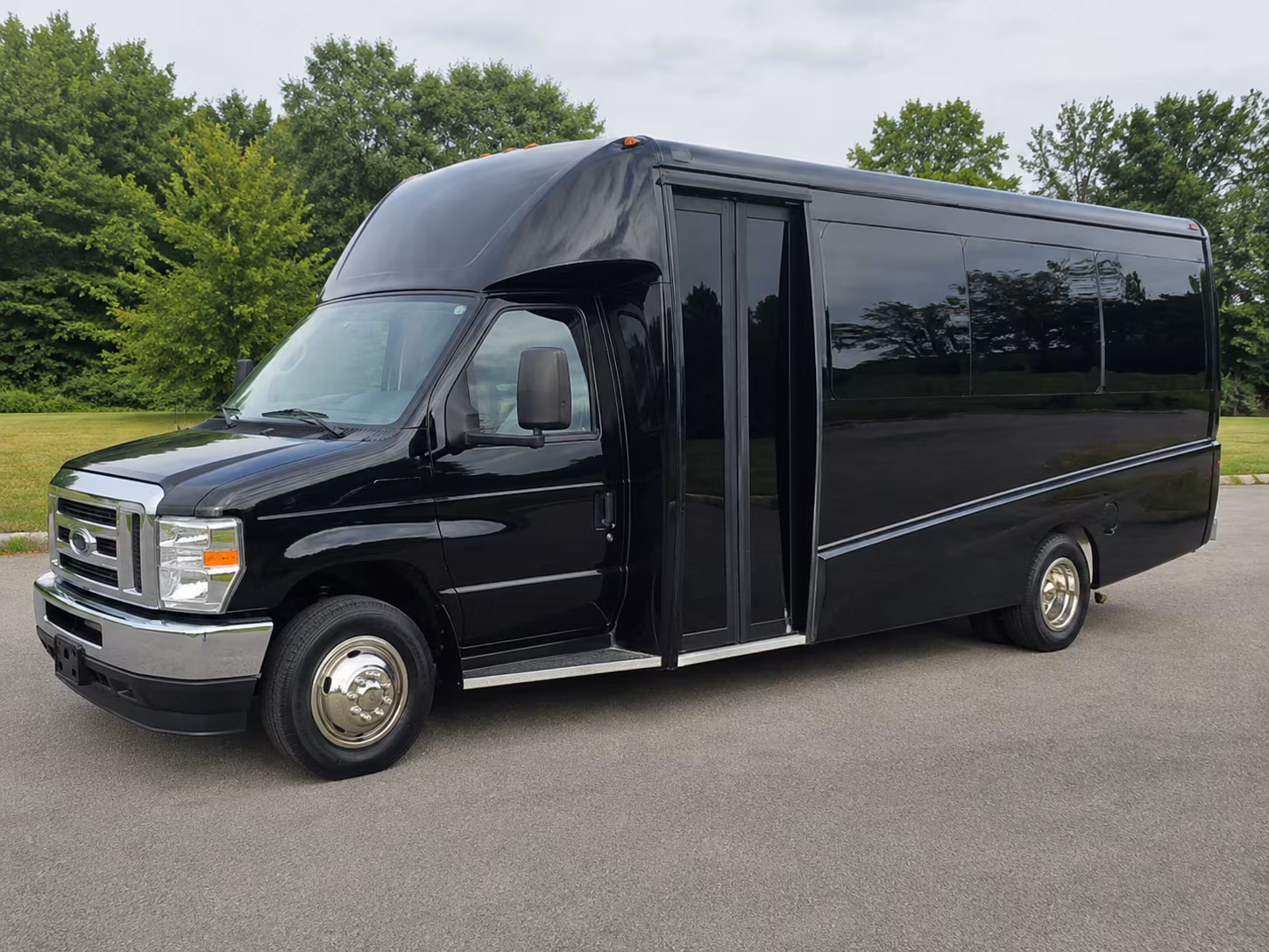 Long Beach School Event Transportation party bus exterior