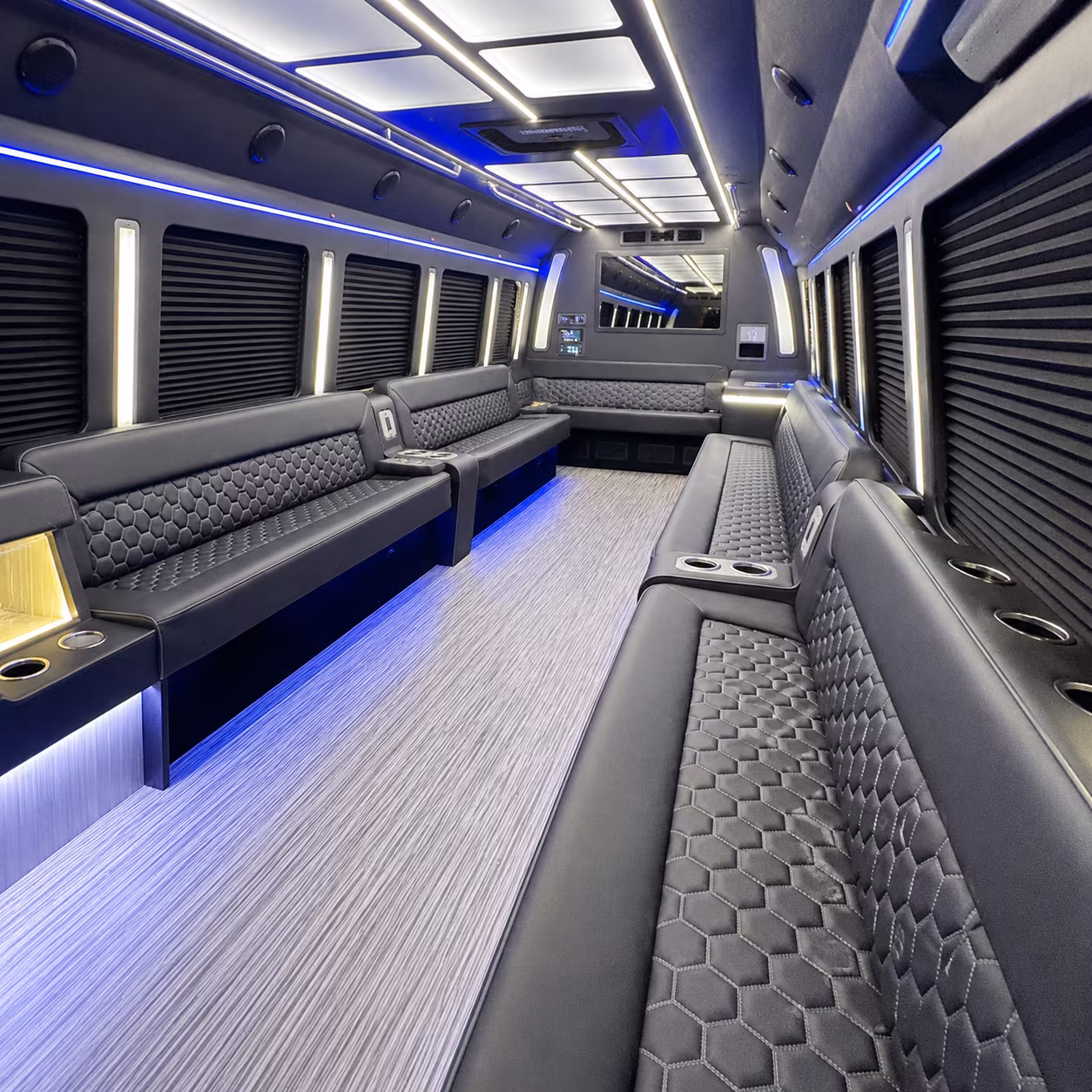 Long Beach Sporting Event Transportation party bus exterior