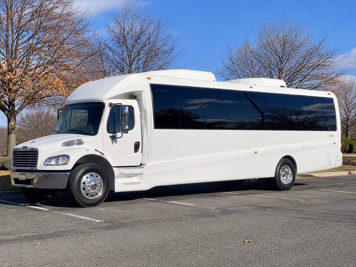 Long Beach Wedding Transportation party bus exterior